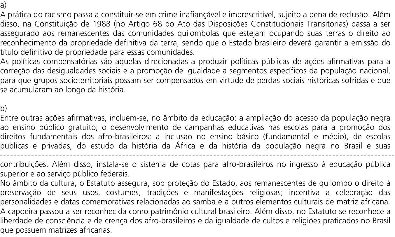 Resposta esperada no documento da Comvest