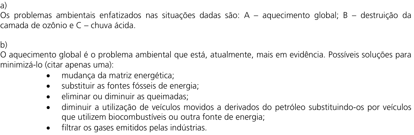 Resposta esperada no documento da Comvest