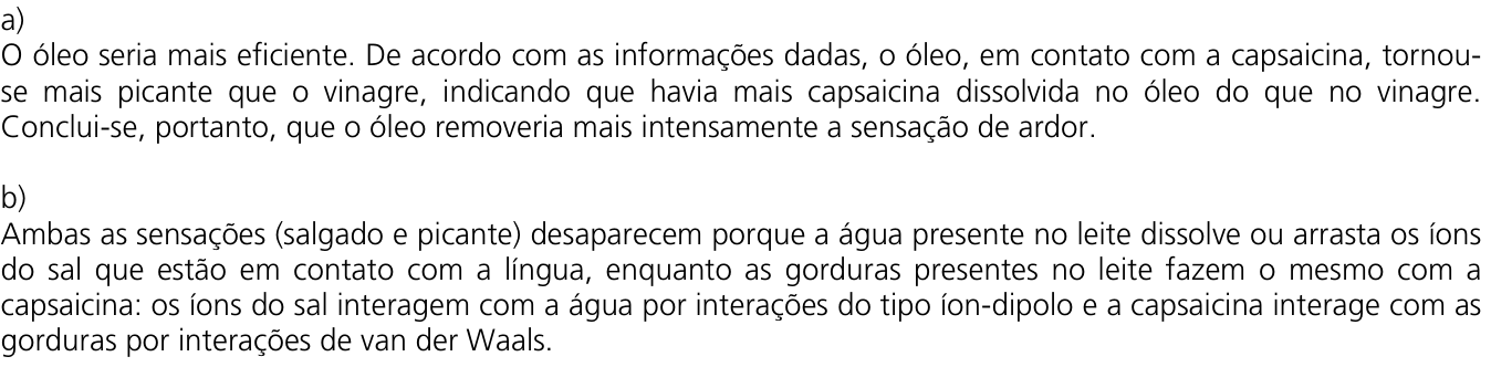 Resposta esperada no documento da Comvest
