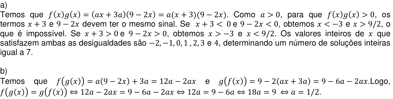 Resposta esperada no documento da Comvest
