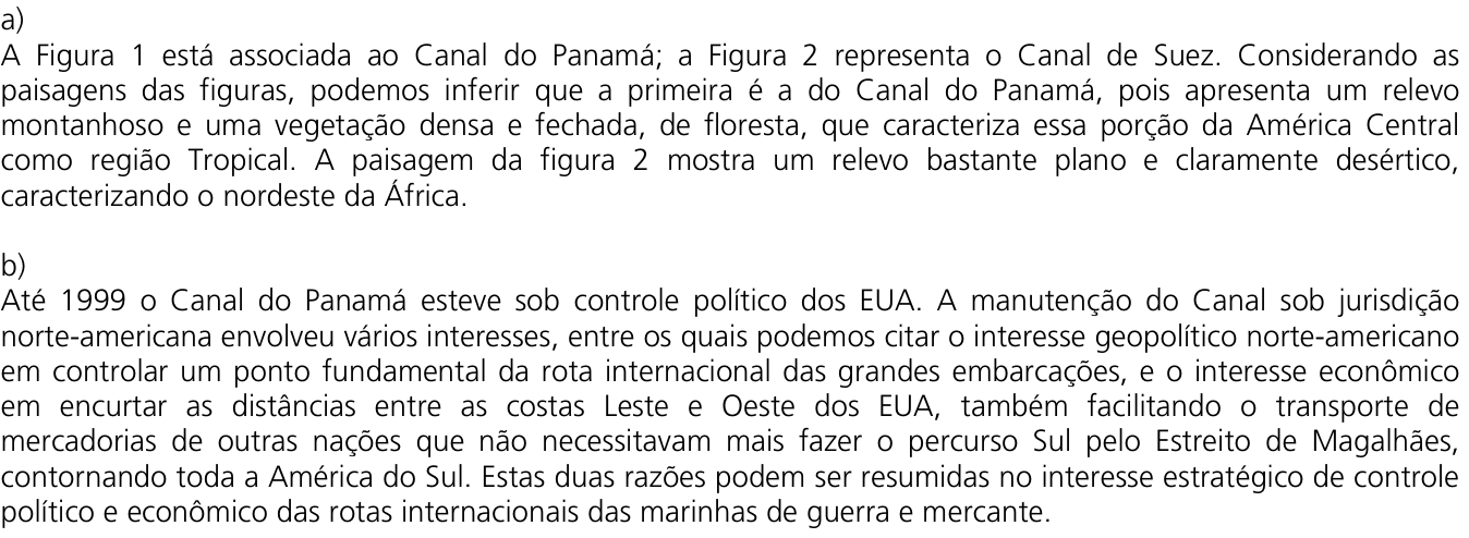 Resposta esperada no documento da Comvest