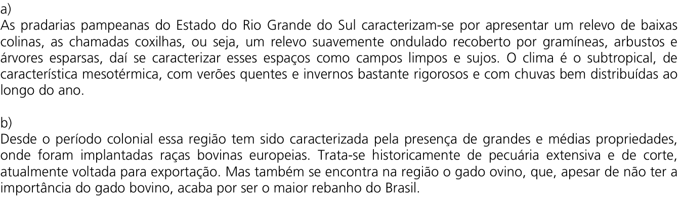 Resposta esperada no documento da Comvest