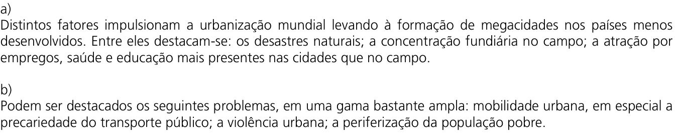 Resposta esperada no documento da Comvest