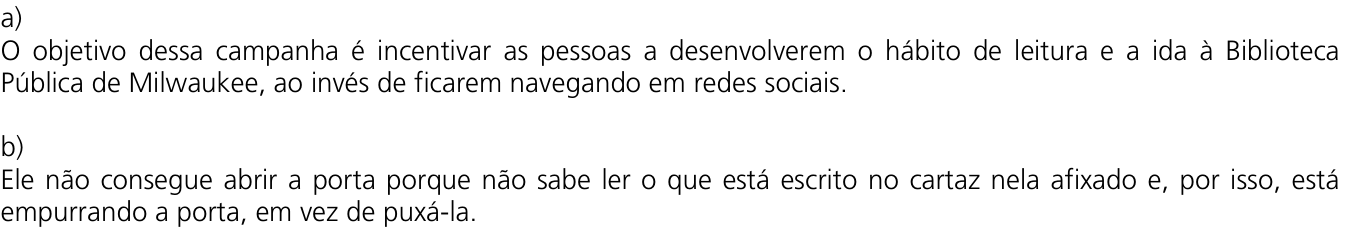Resposta esperada no documento da Comvest