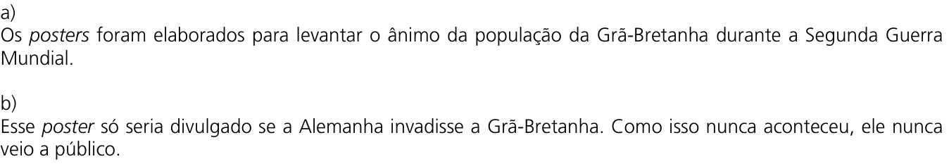 Resposta esperada no documento da Comvest