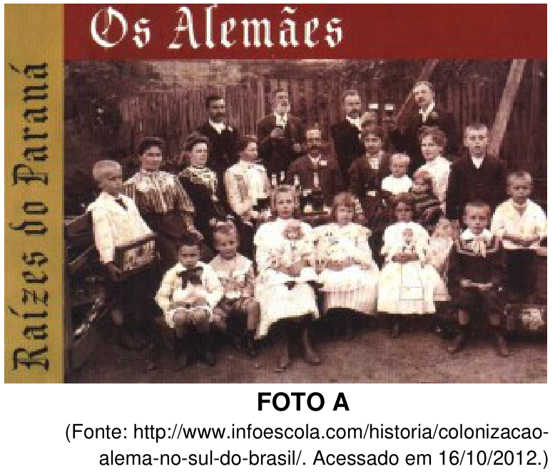 Foto A: Famílias de colonos imigrantes alemães no Paraná