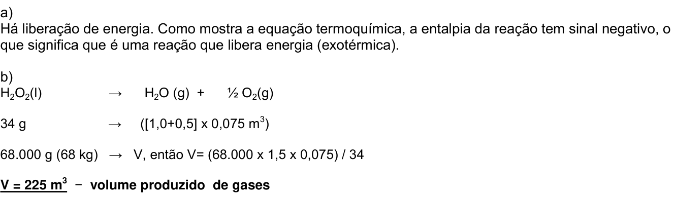 Resposta esperada no documento da Comvest