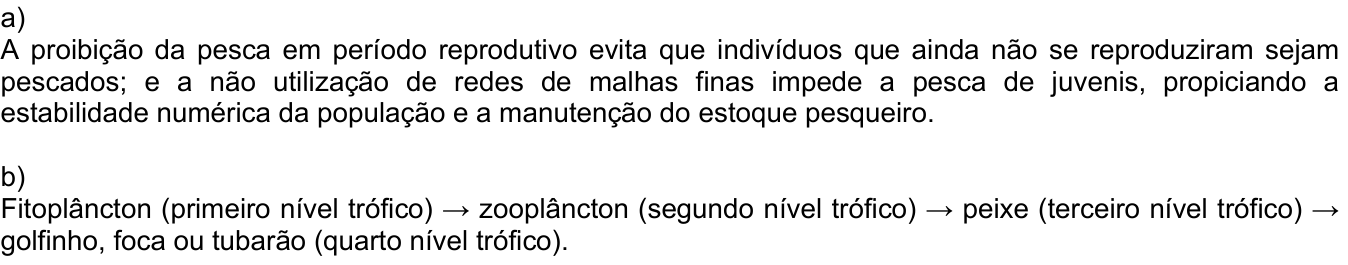 Resposta esperada no documento da Comvest
