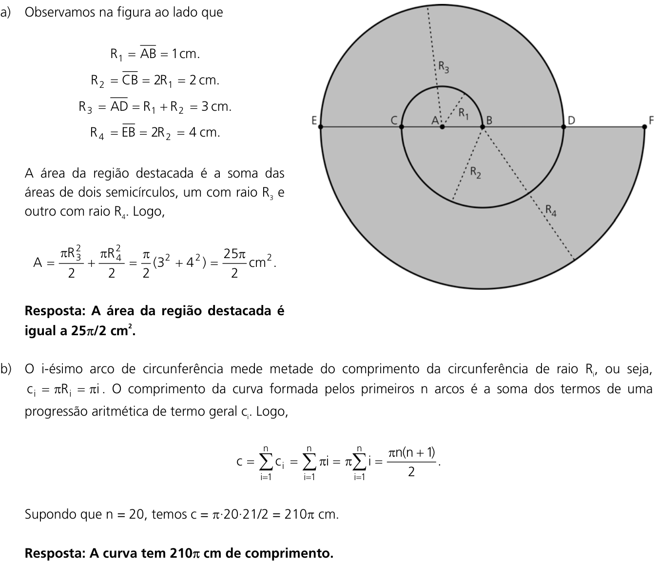 Resposta esperada no documento da Comvest