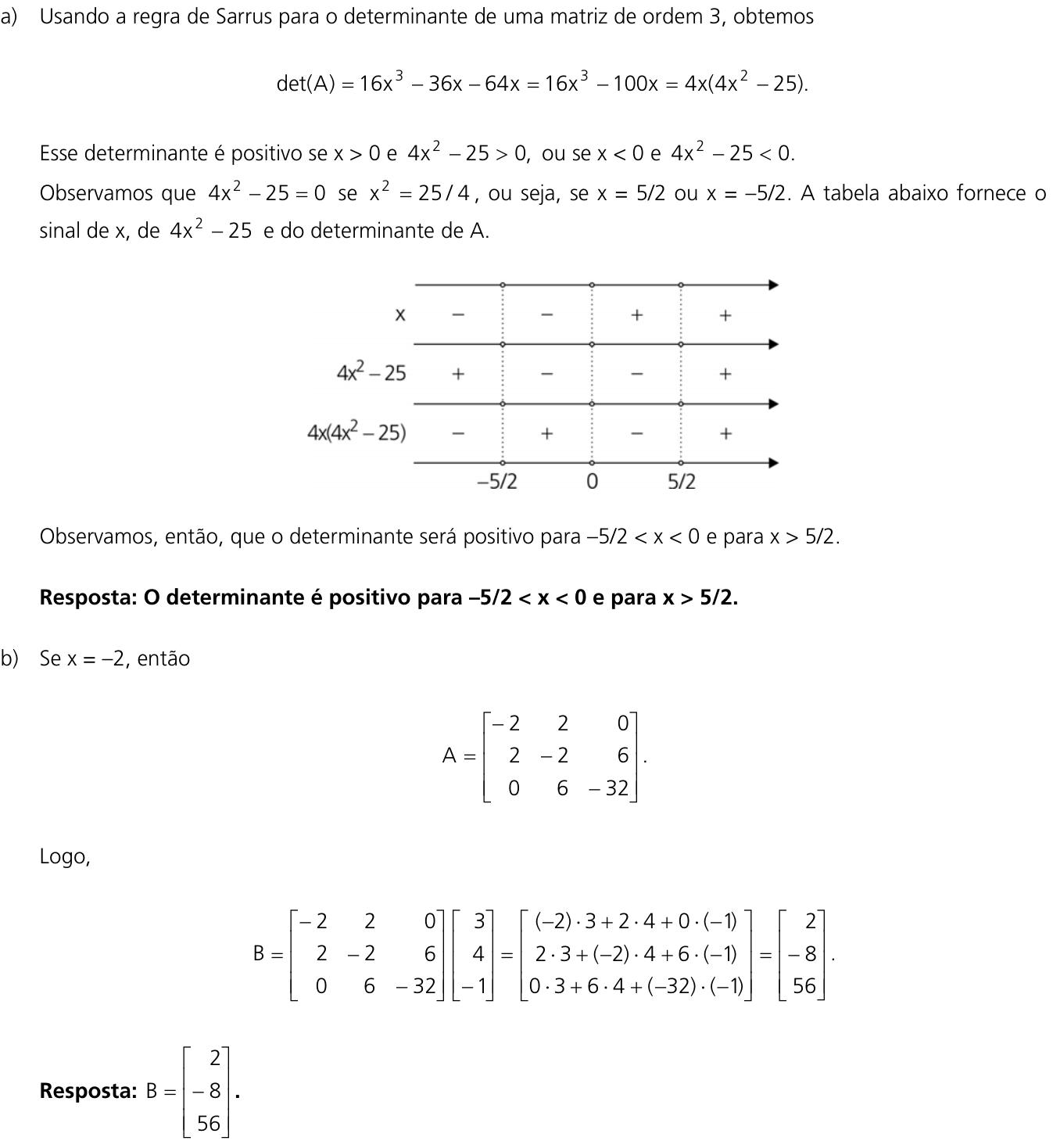Resposta esperada no documento da Comvest
