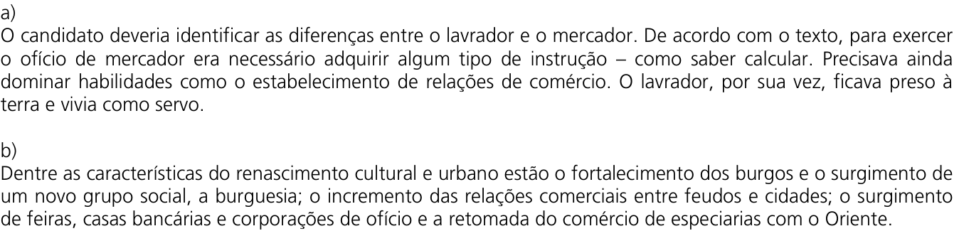Resposta esperada no documento da Comvest