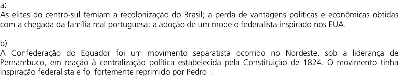 Resposta esperada no documento da Comvest