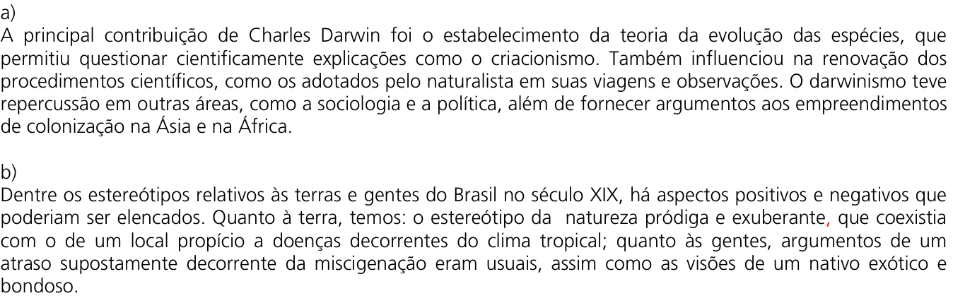 Resposta esperada no documento da Comvest