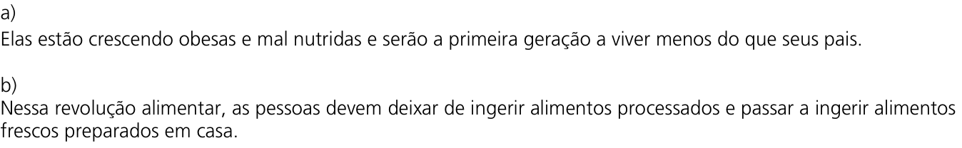 Resposta esperada no documento da Comvest