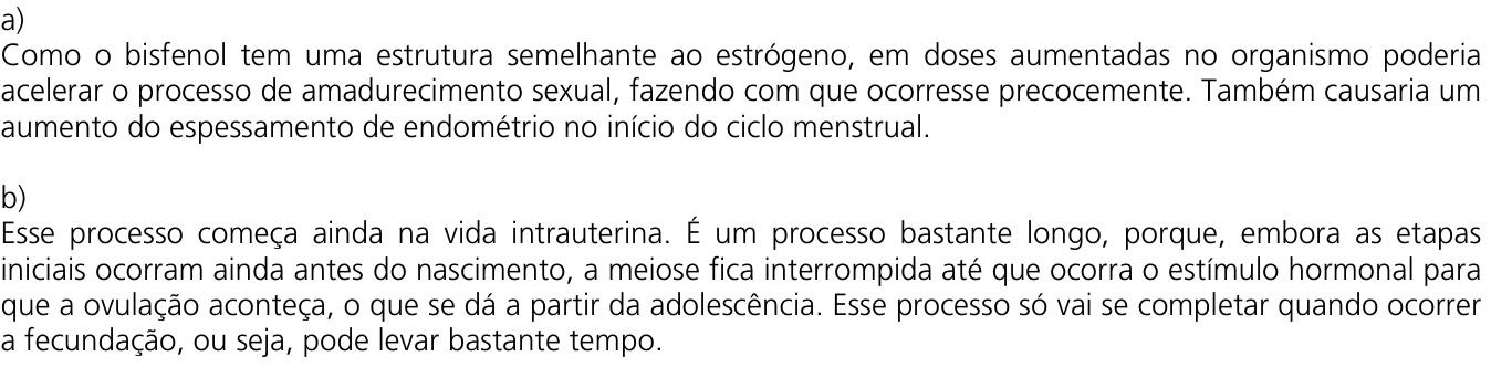 Resposta esperada no documento da Comvest