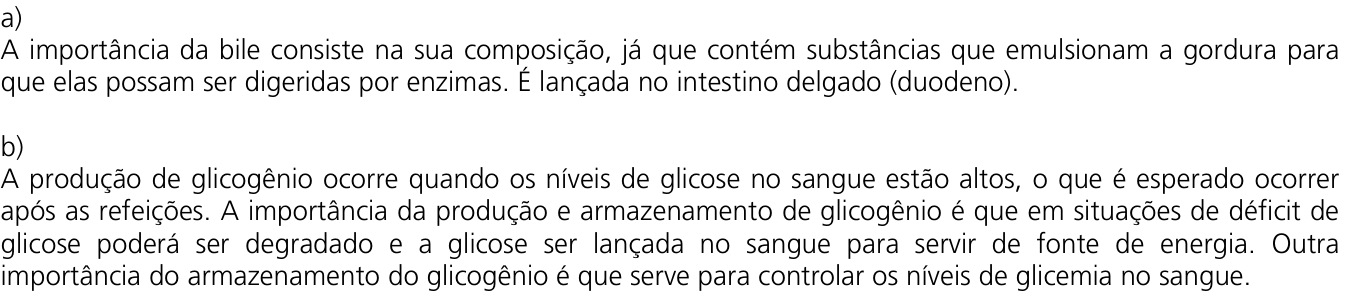 Resposta esperada no documento da Comvest