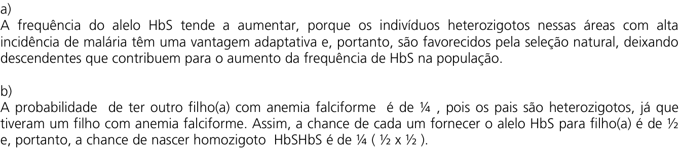 Resposta esperada no documento da Comvest