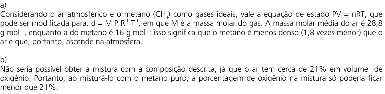 Resposta esperada no documento da Comvest