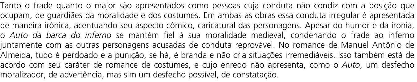 Resposta esperada no documento da Comvest