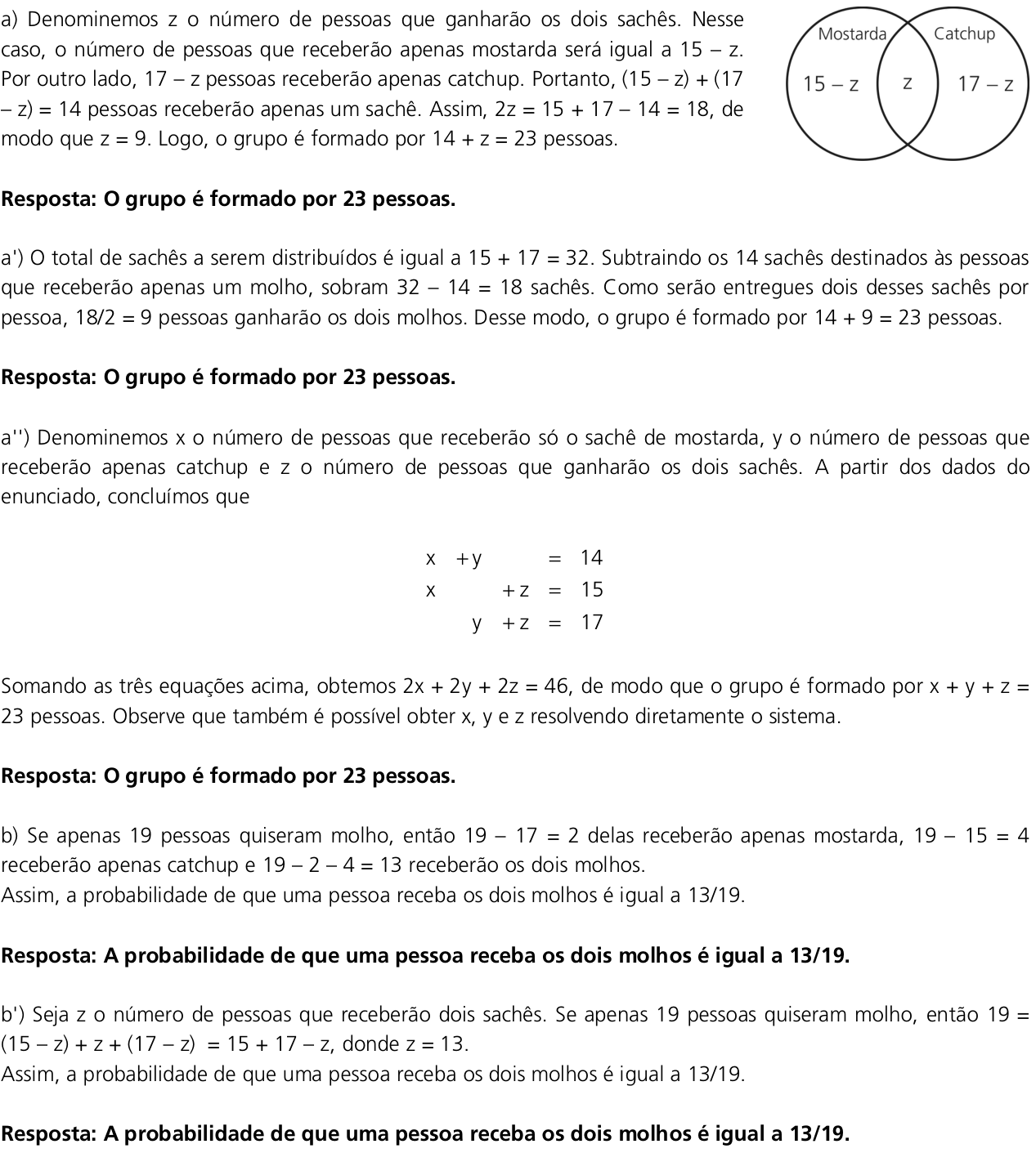 Resposta esperada no documento da Comvest
