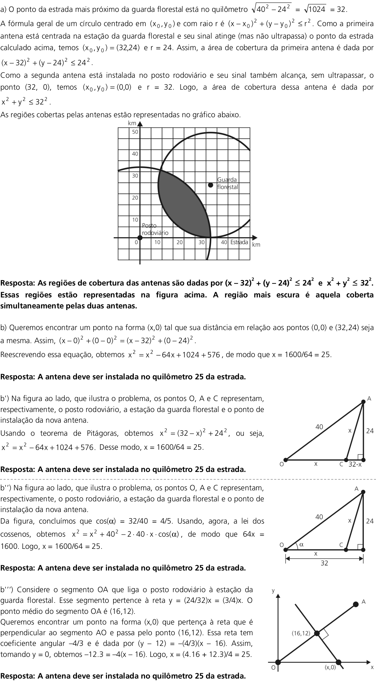 Resposta esperada no documento da Comvest