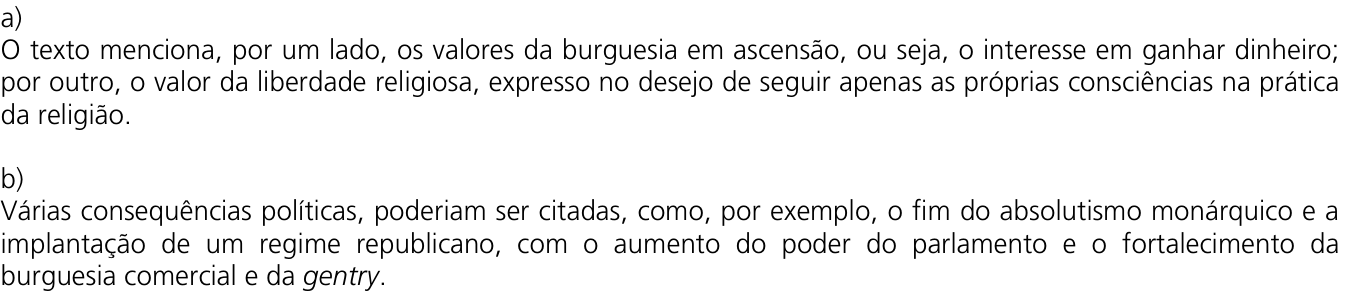 Resposta esperada no documento da Comvest