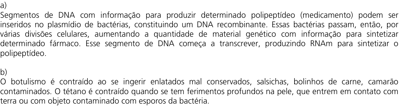 Resposta esperada no documento da Comvest