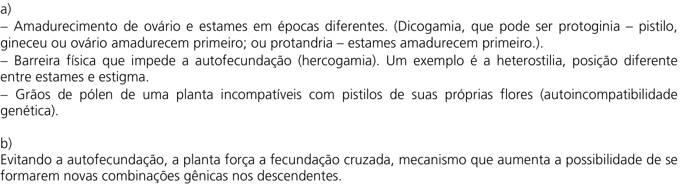 Resposta esperada no documento da Comvest