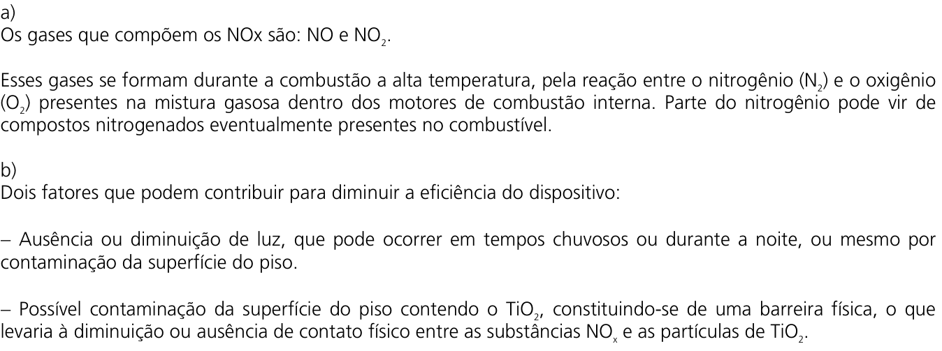 Resposta esperada no documento da Comvest