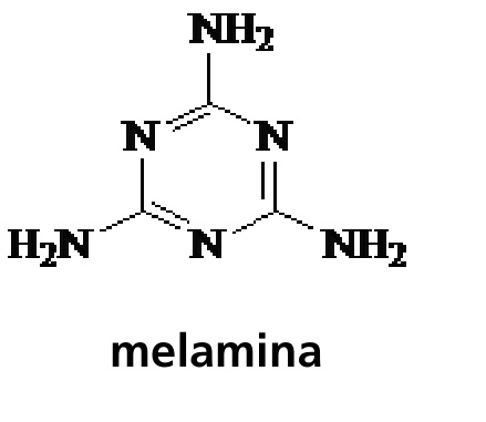 Fórmula estrutural da melamina