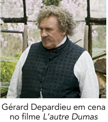 Gérard Depardieu caracterizado no filme L'autre Dumas