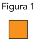 Figura 1: um único quadradinho alaranjado