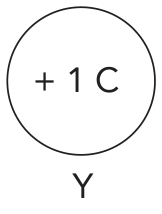 Esfera condutora Y com carga +1 C