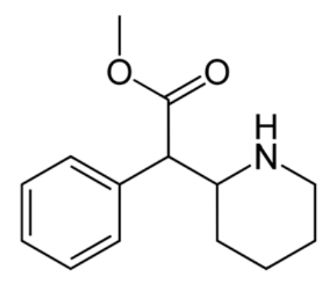 Estrutura química do metilfenidato