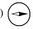 Bússola circular com agulha magnética na horizontal, com a extremidade escura voltada para a direita.