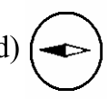Bússola circular com agulha magnética na horizontal, com a extremidade escura voltada para a esquerda.