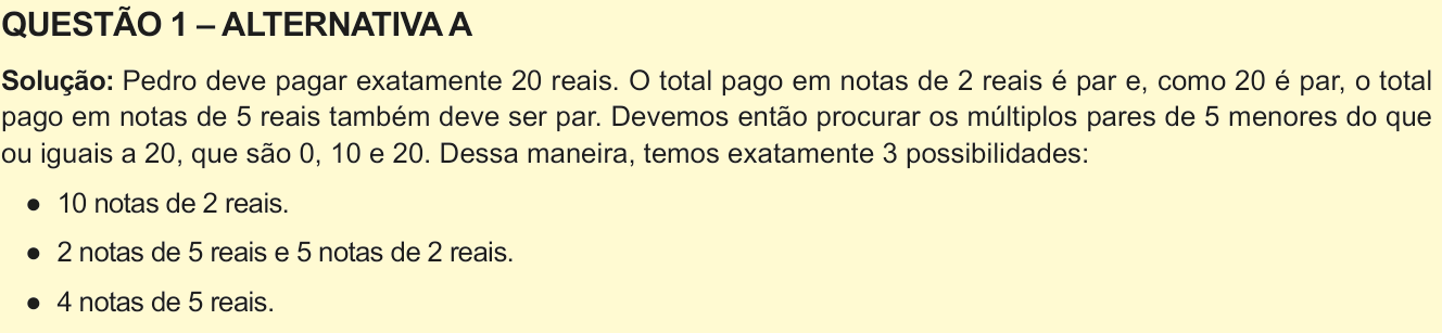 Solução oficial no documento da OBMEP