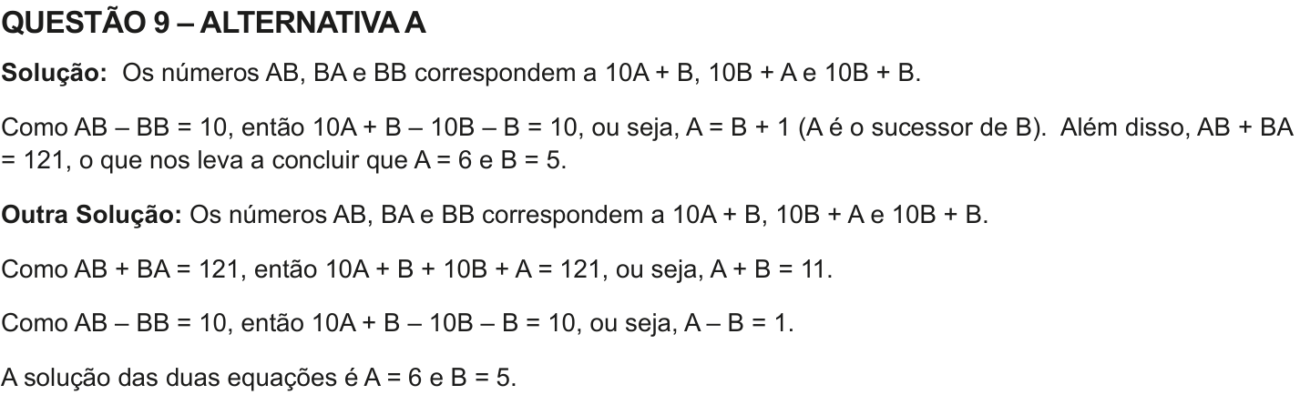 Solução oficial no documento da OBMEP