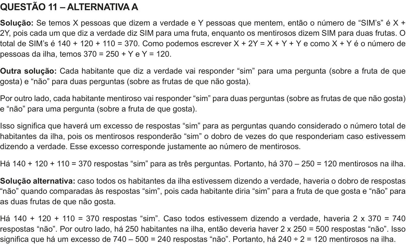 Solução oficial no documento da OBMEP