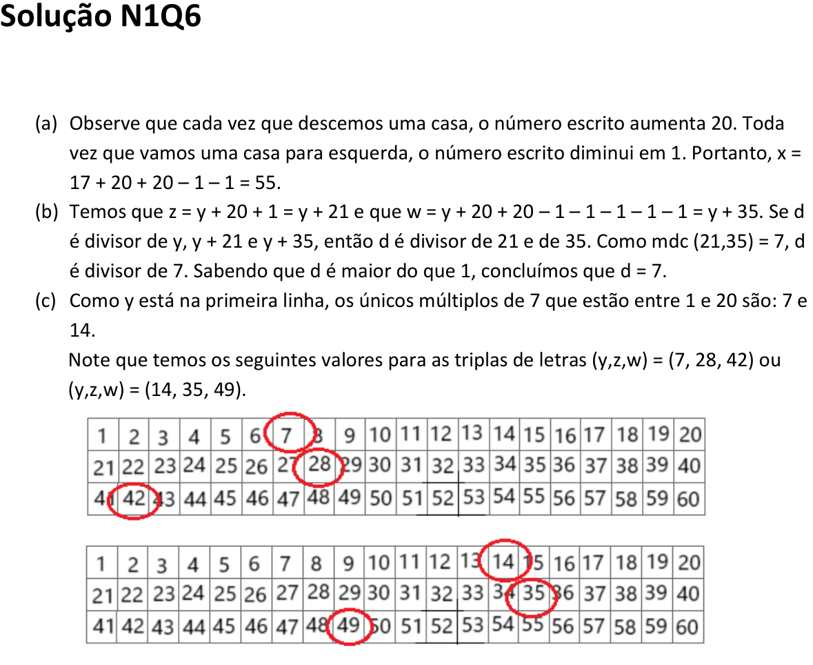 Solução oficial no documento da OBMEP