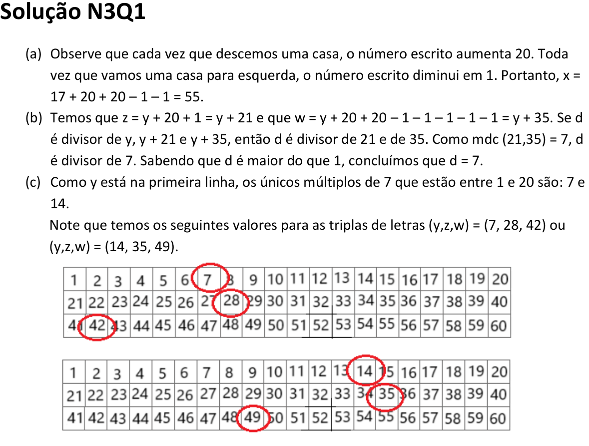 Solução oficial no documento da OBMEP