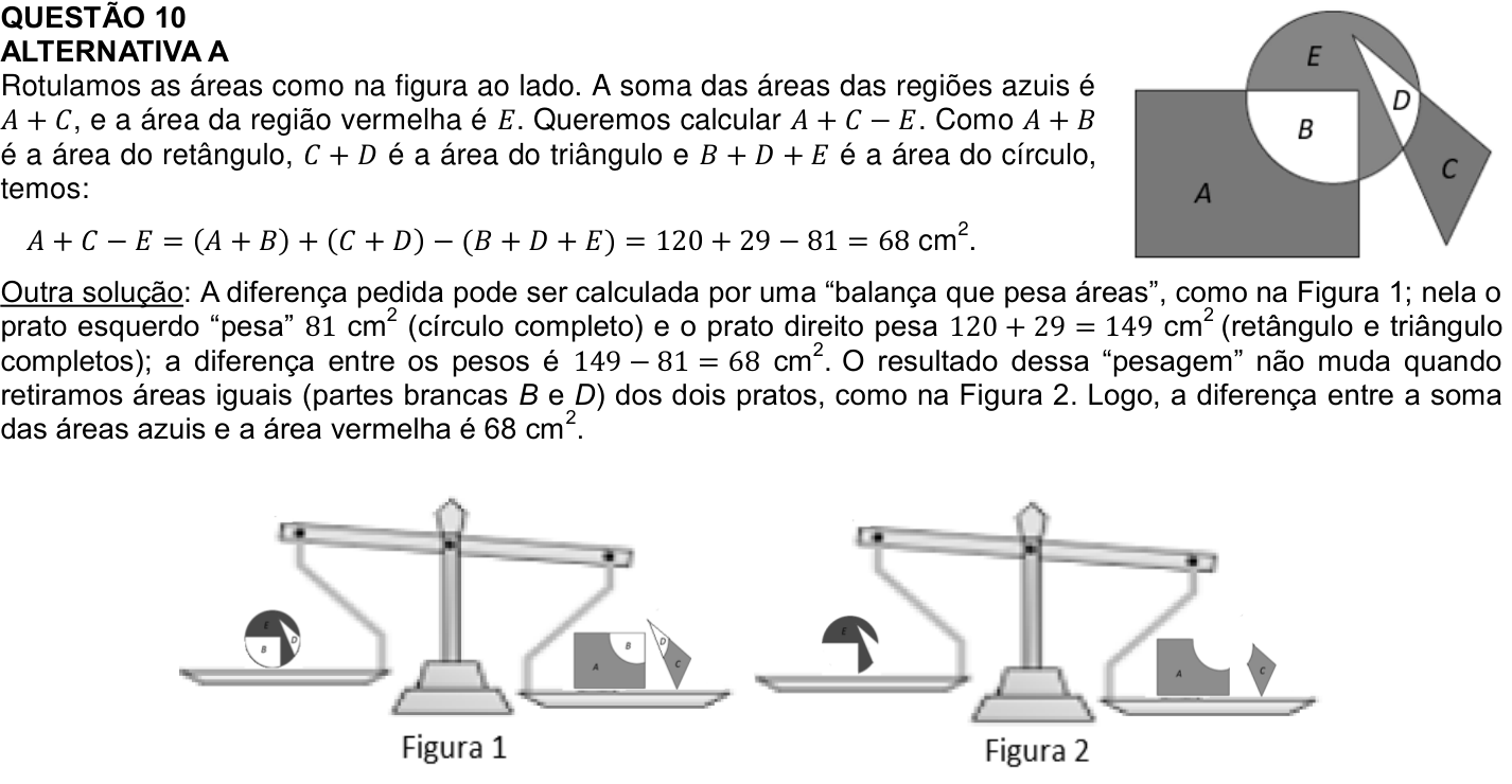Solução oficial no documento da OBMEP