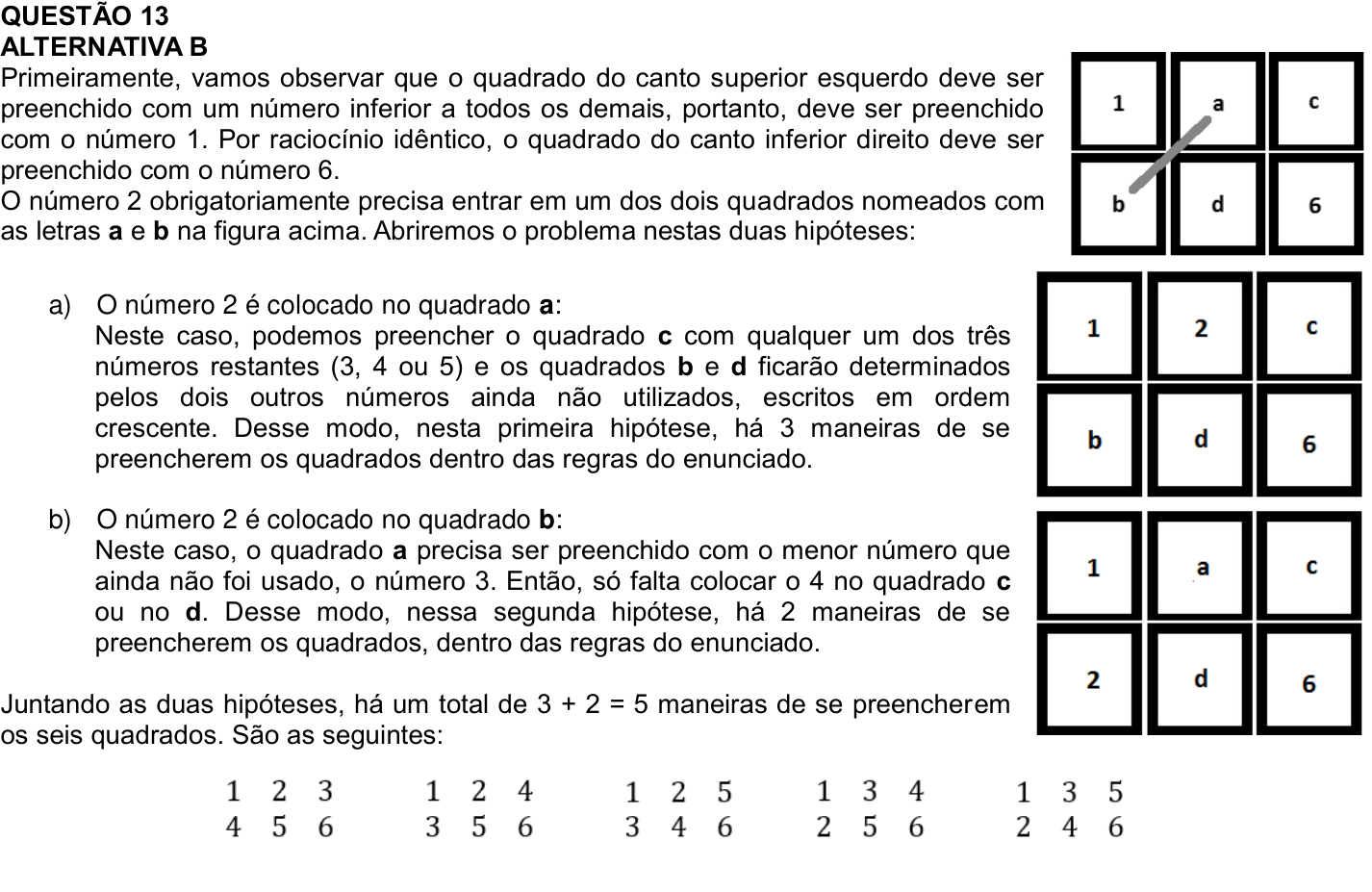 Solução oficial no documento da OBMEP