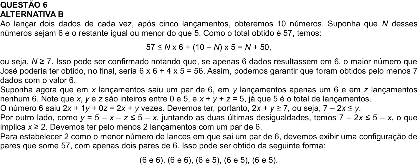Solução oficial no documento da OBMEP