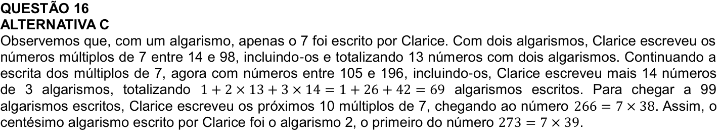 Solução oficial no documento da OBMEP
