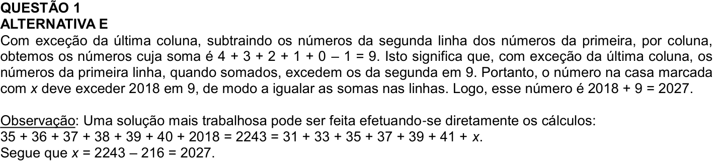 Solução oficial no documento da OBMEP
