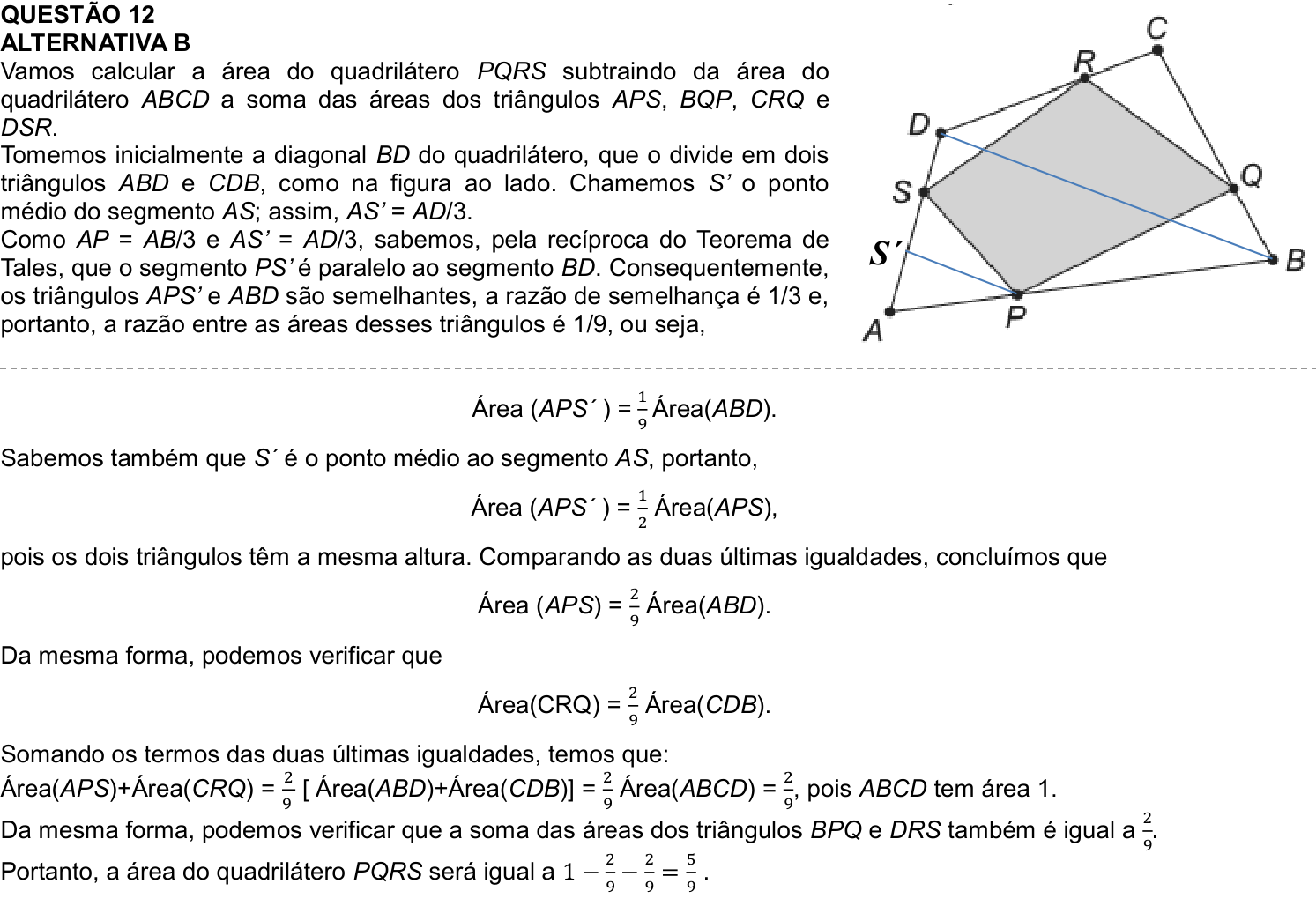 Solução oficial no documento da OBMEP