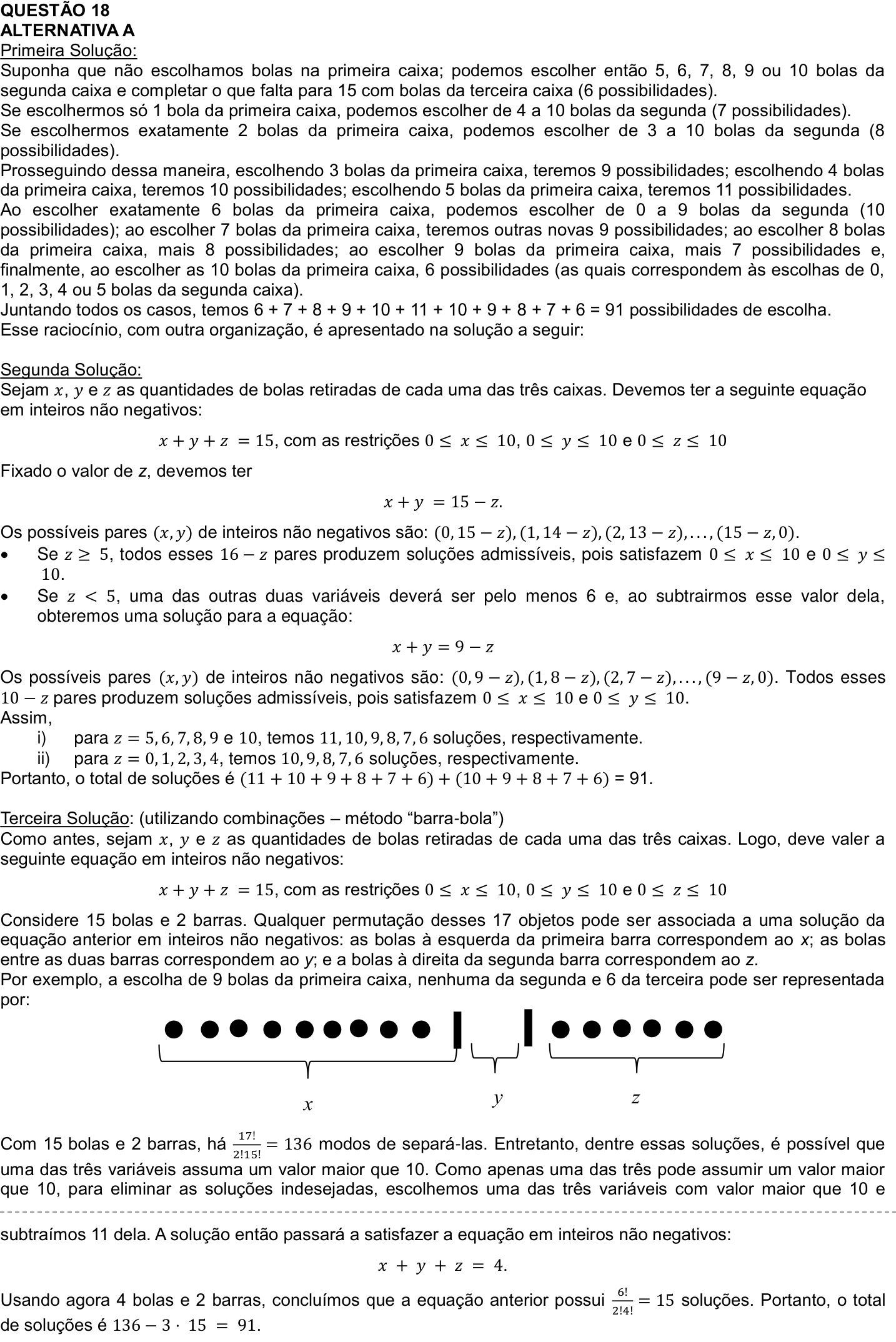 Solução oficial no documento da OBMEP