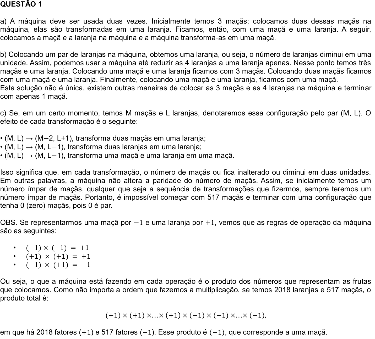Solução oficial no documento da OBMEP