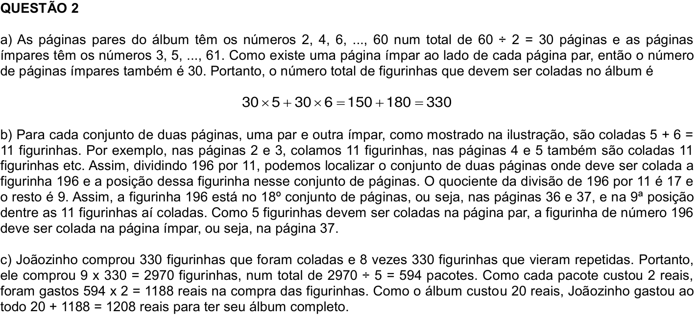 Solução oficial no documento da OBMEP
